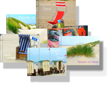 Spuren im Sand I -VI (Alle Bildbände von meinen Bildern)